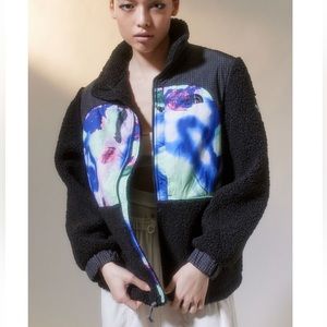 NWT North Face Denali NSE Seasonal Coat - Glitch/Tie Dye/Marble Teddy